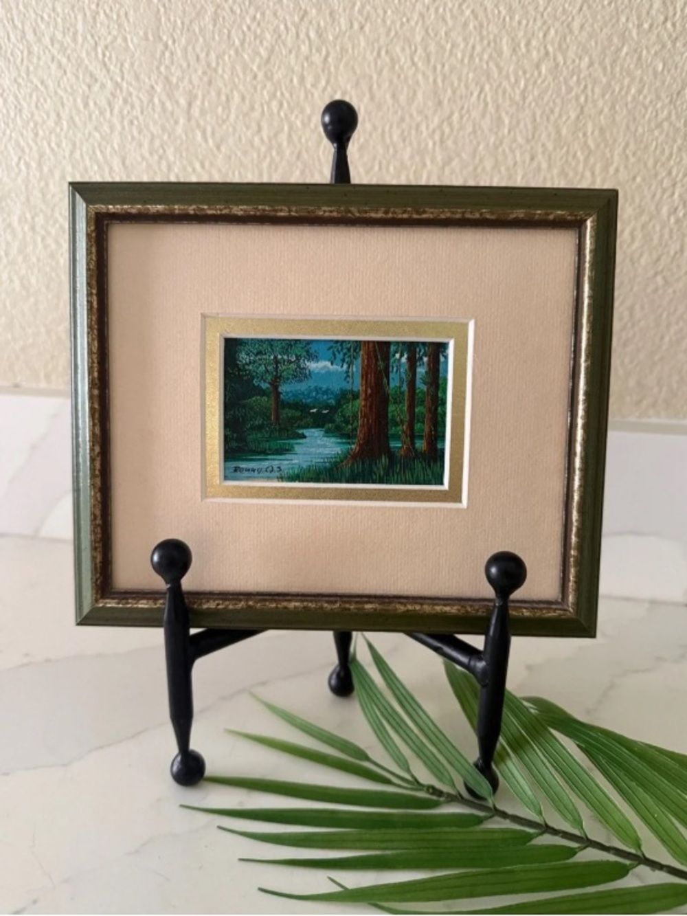 Vintage 2004 Framed Original Watercolor Landscape Signed Print No Glass